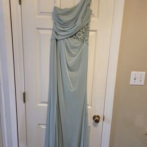 David's Bridal Light Green Dress